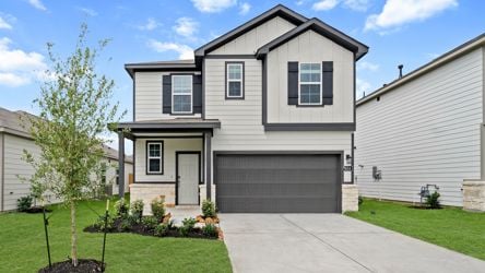 A house with a garage.