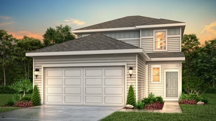 A house with a garage.