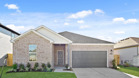 A house with a garage.
