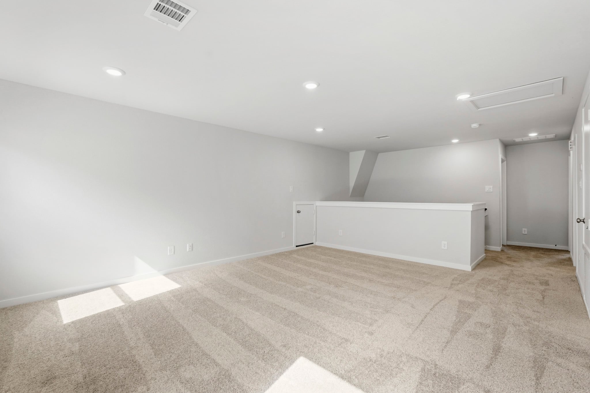 A room with white walls.