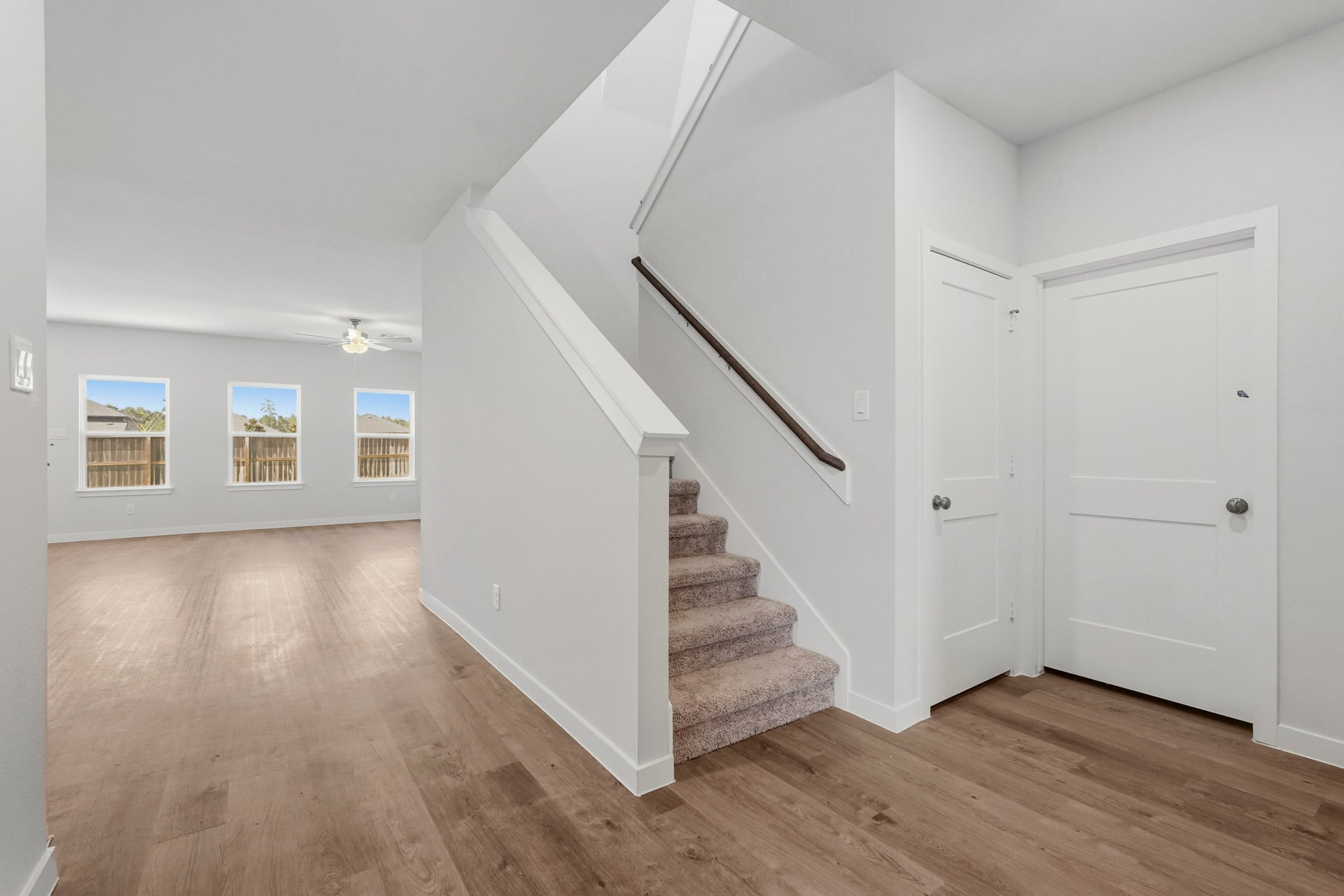 A staircase in a house.