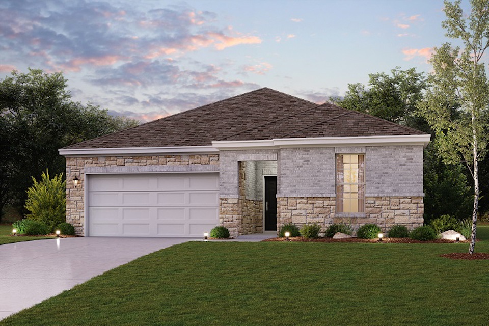 A house with a garage.