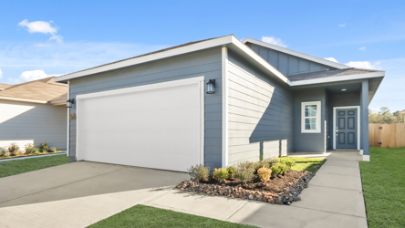 A house with a garage.