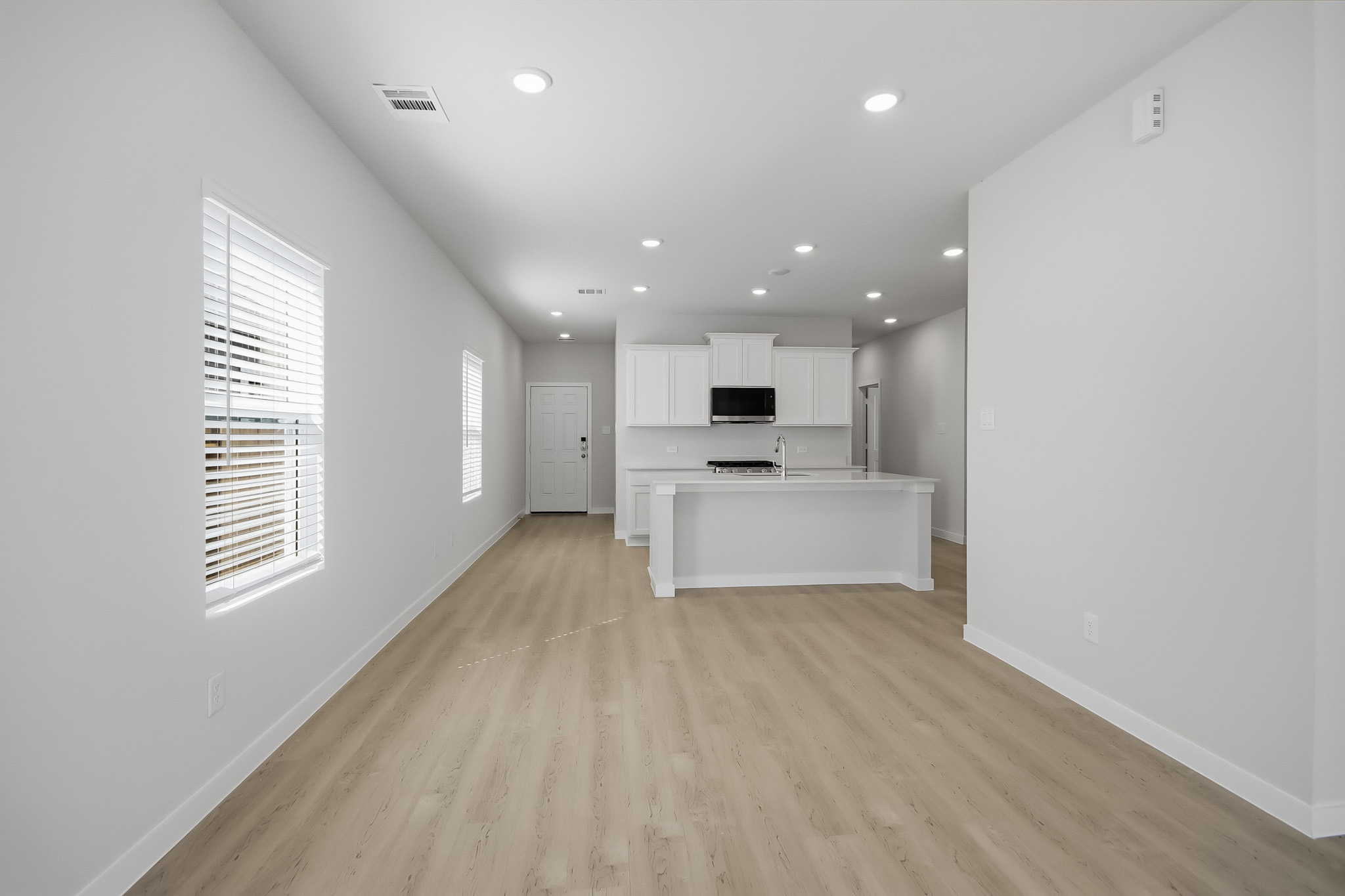 A room with white walls.