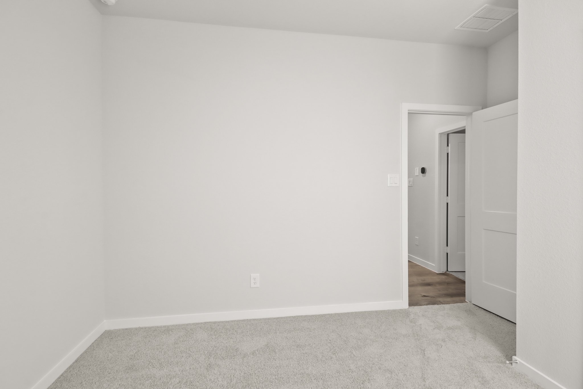 A room with white walls.