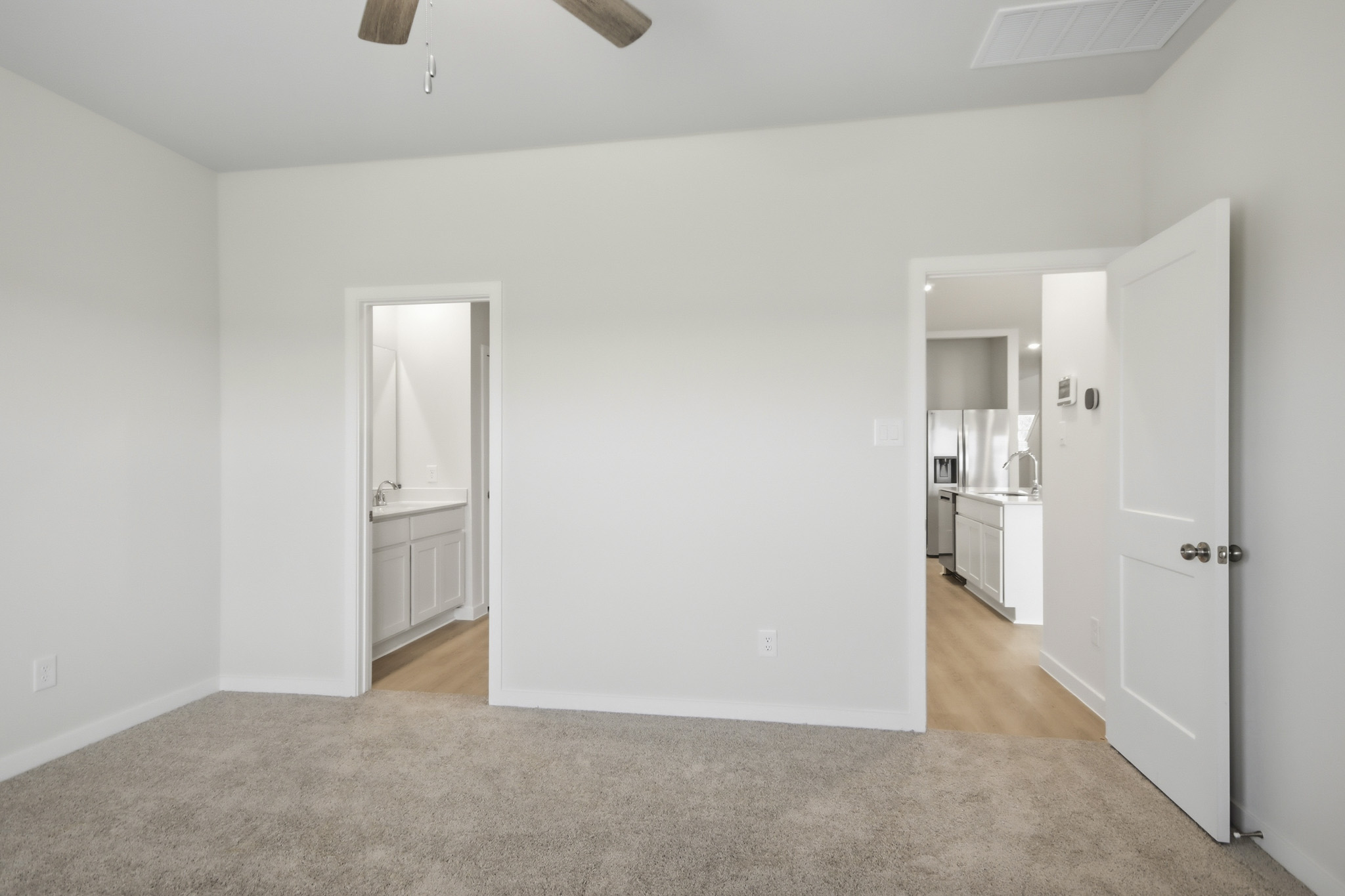 A room with white walls.