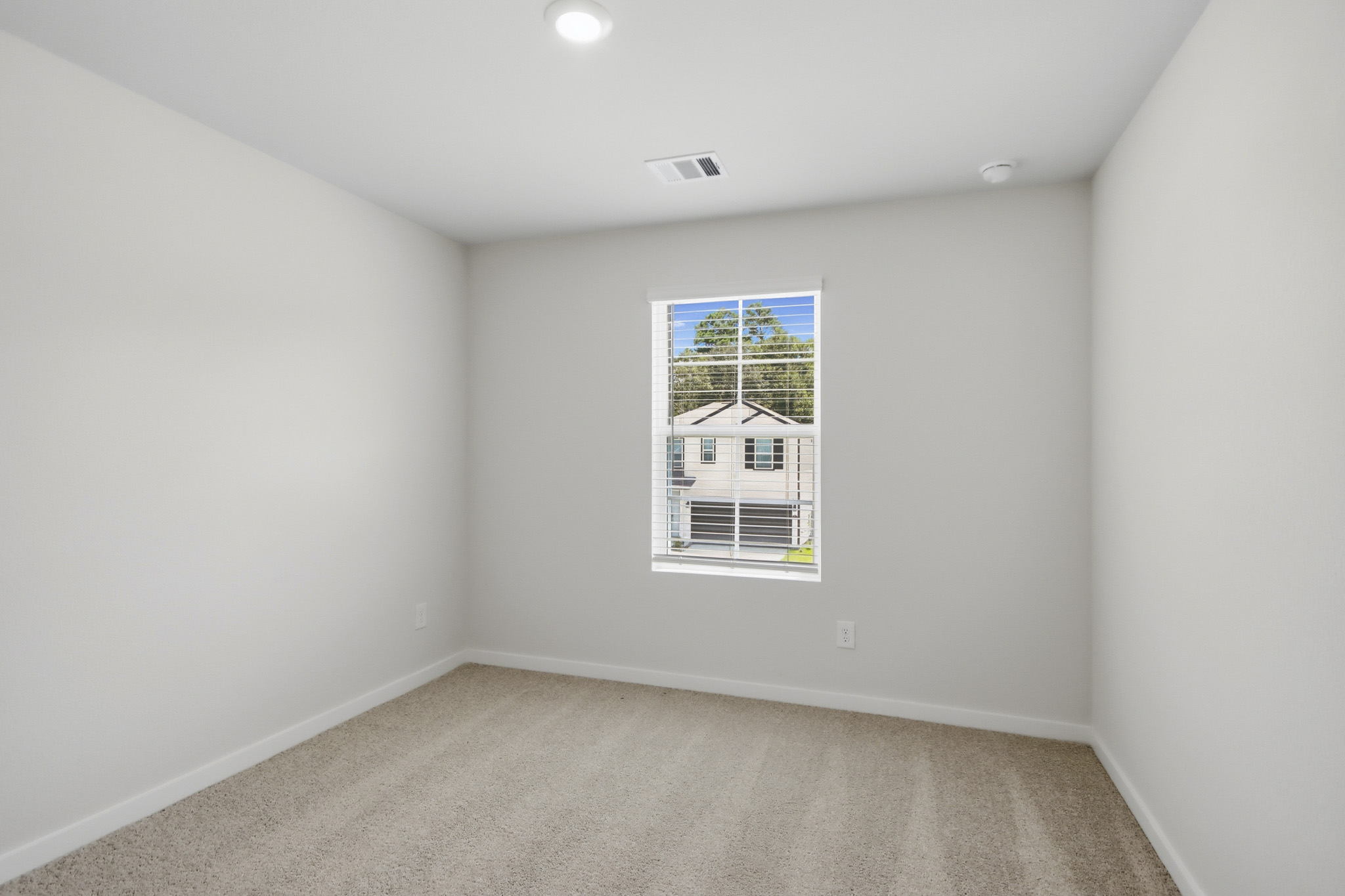A room with a window.