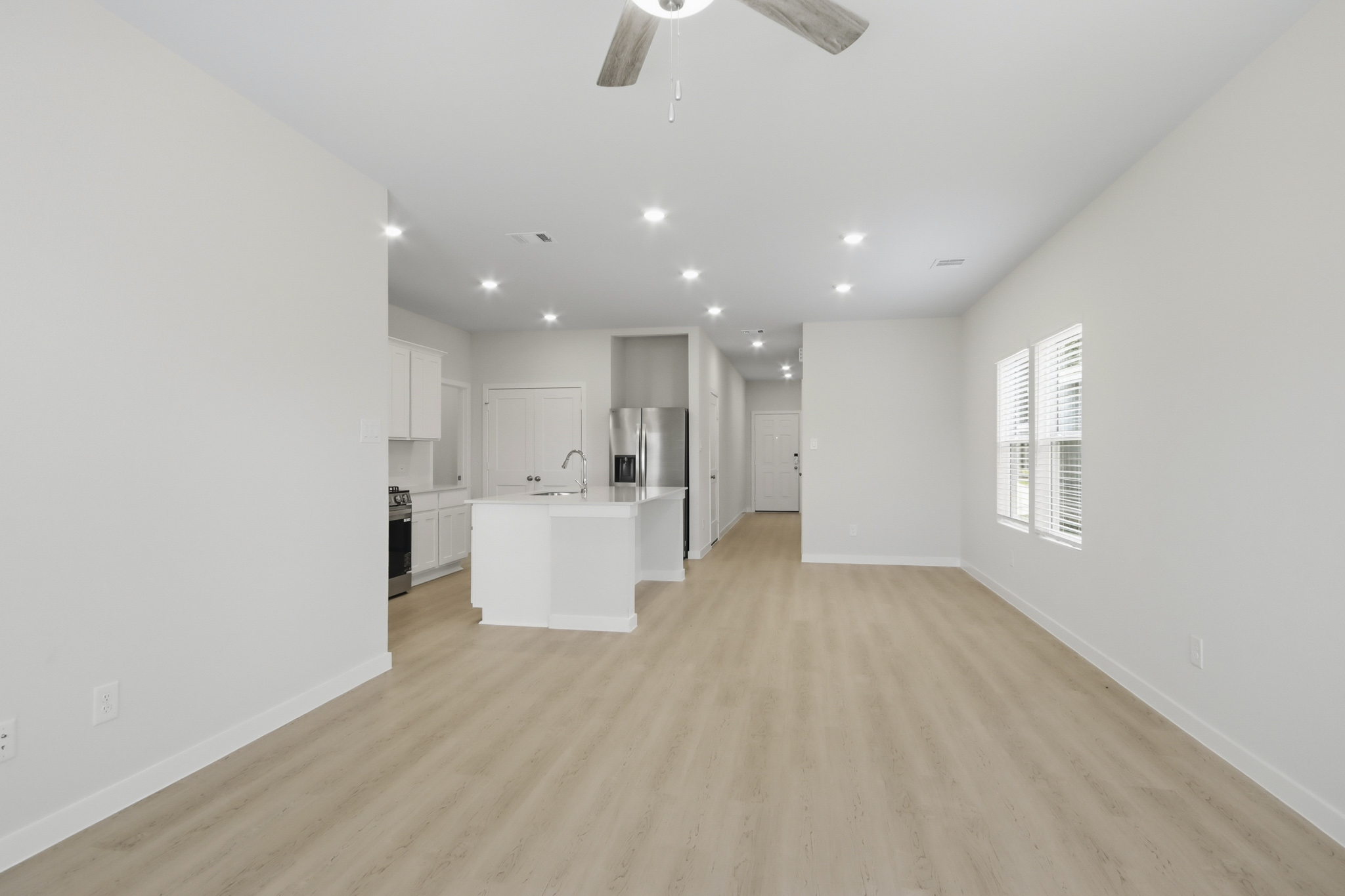 A large empty kitchen.