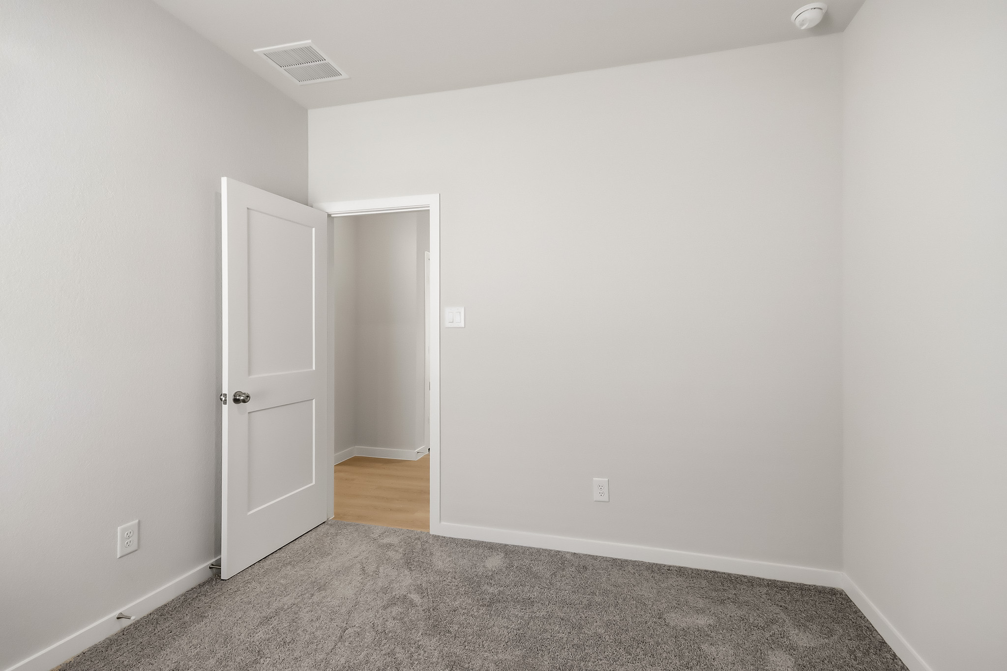 A room with white walls.
