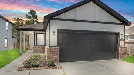 A house with a garage.