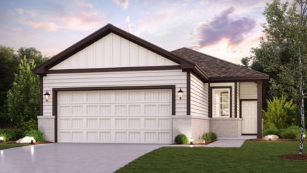 A house with a garage.