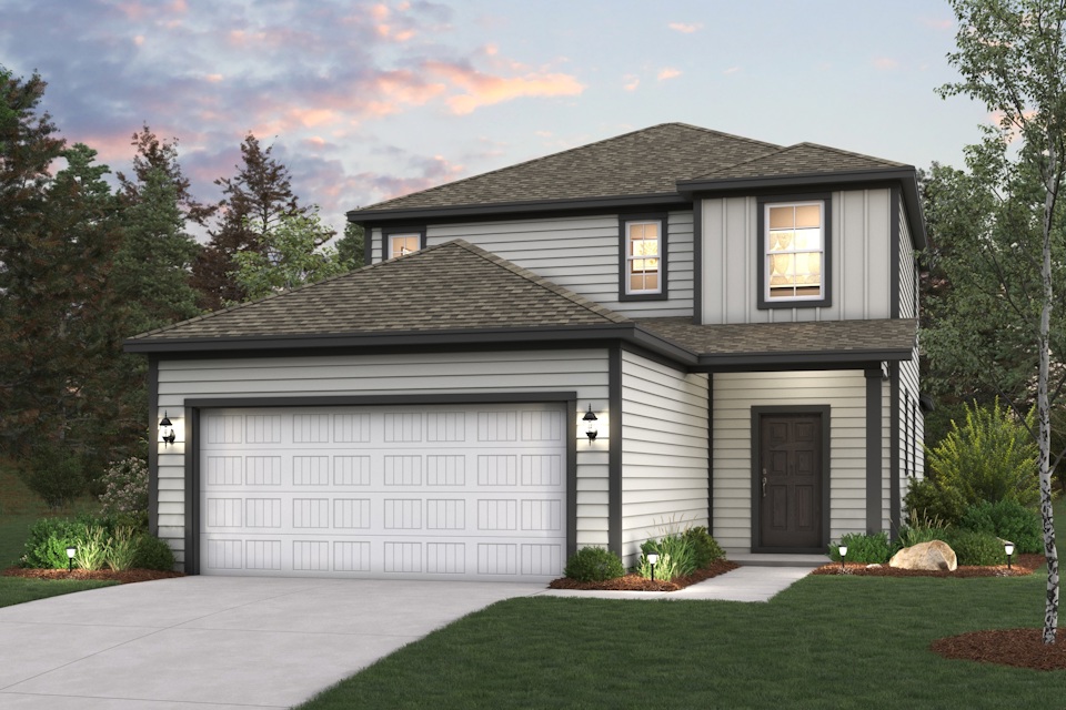 A house with a garage.
