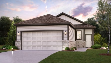 A house with a garage.