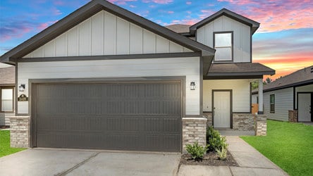 A house with a garage.