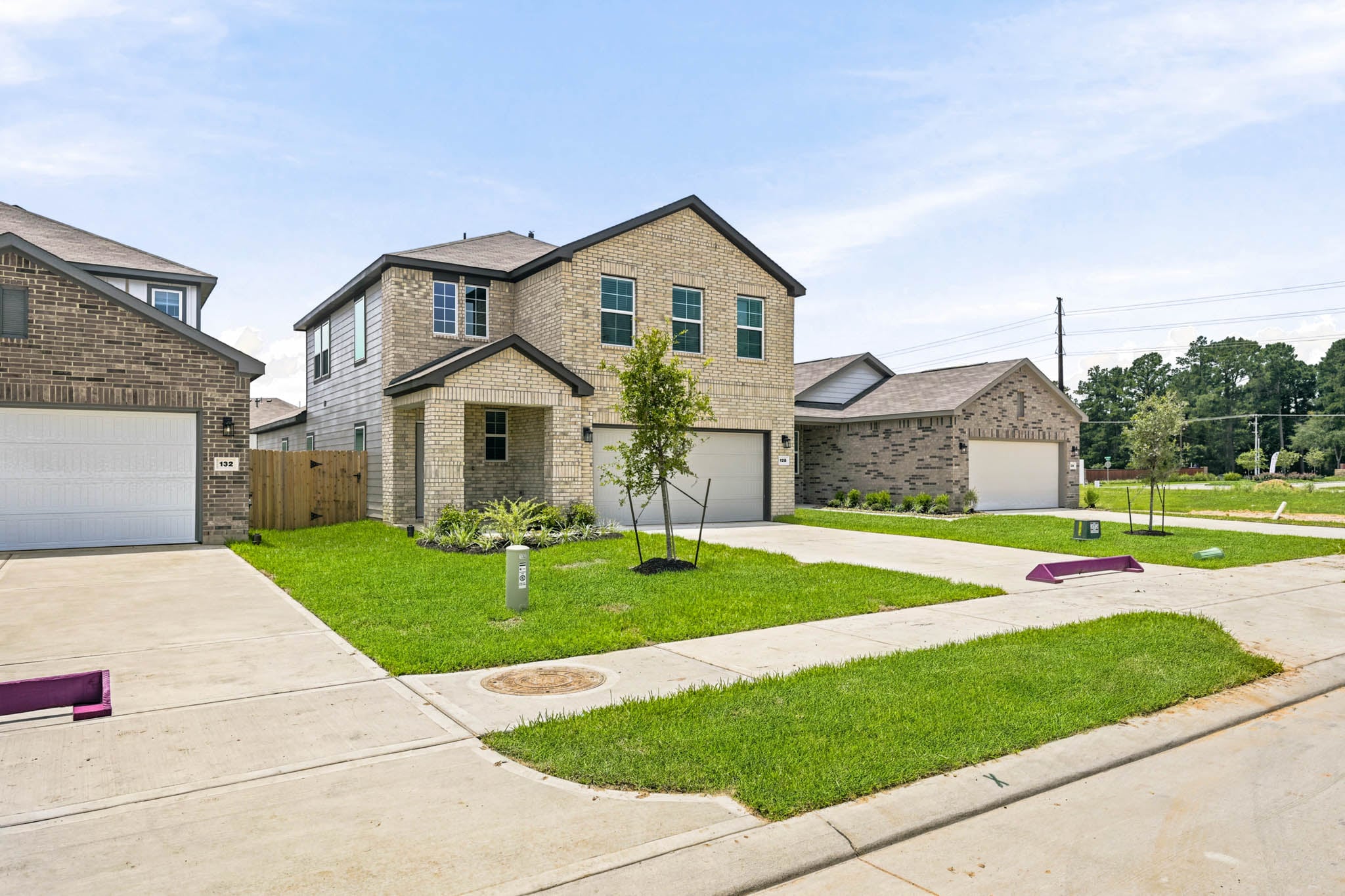 A house with a driveway.
