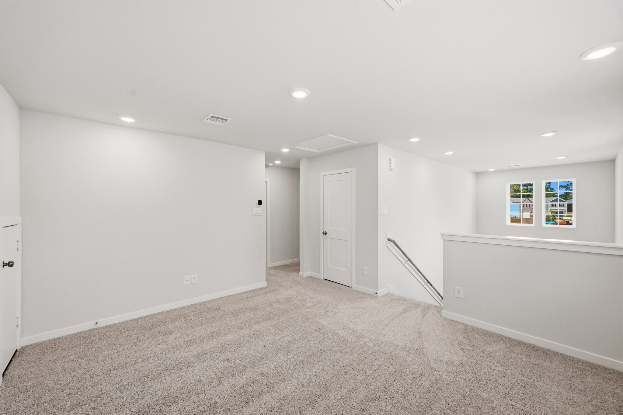 A room with white walls.