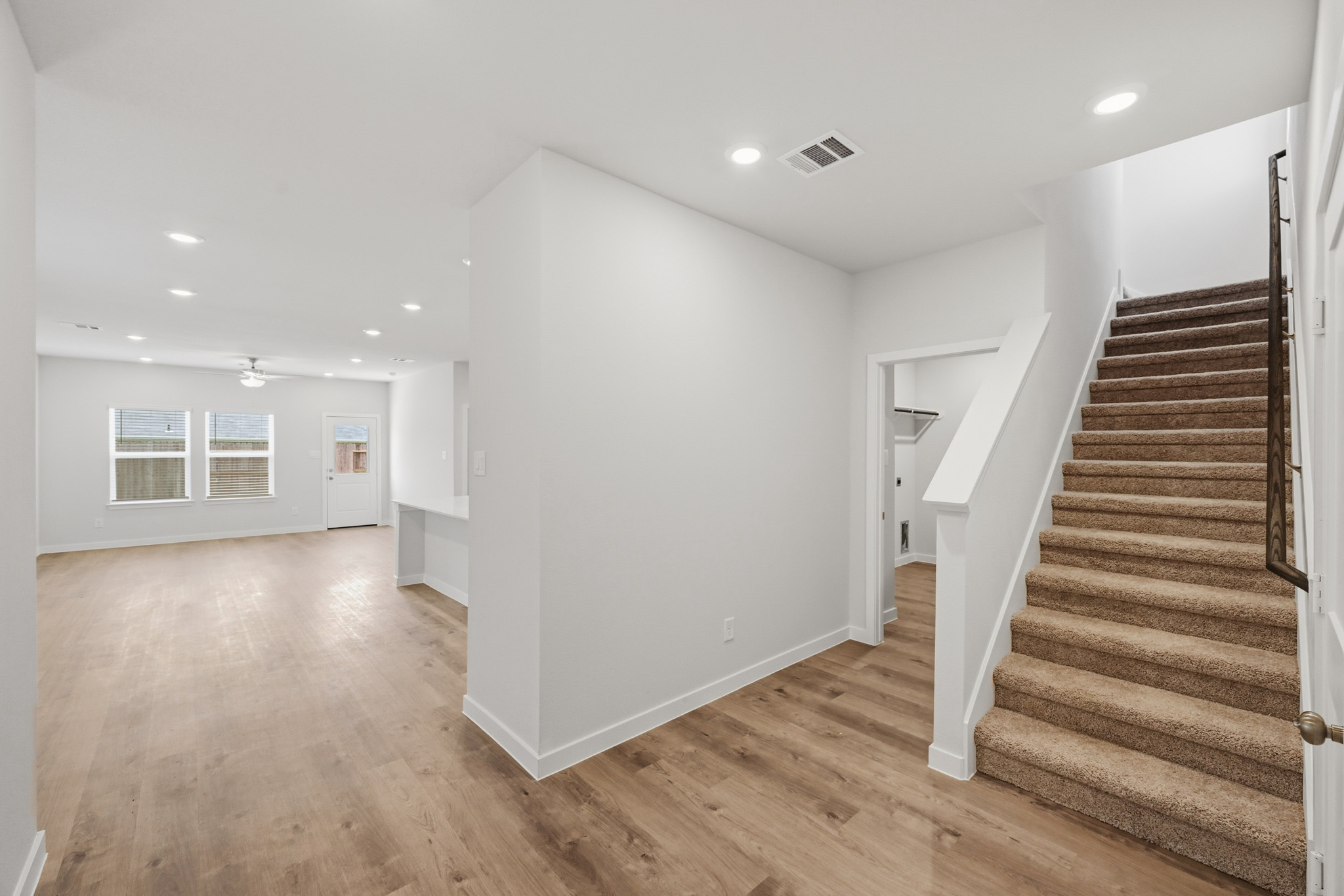 A staircase in a house.