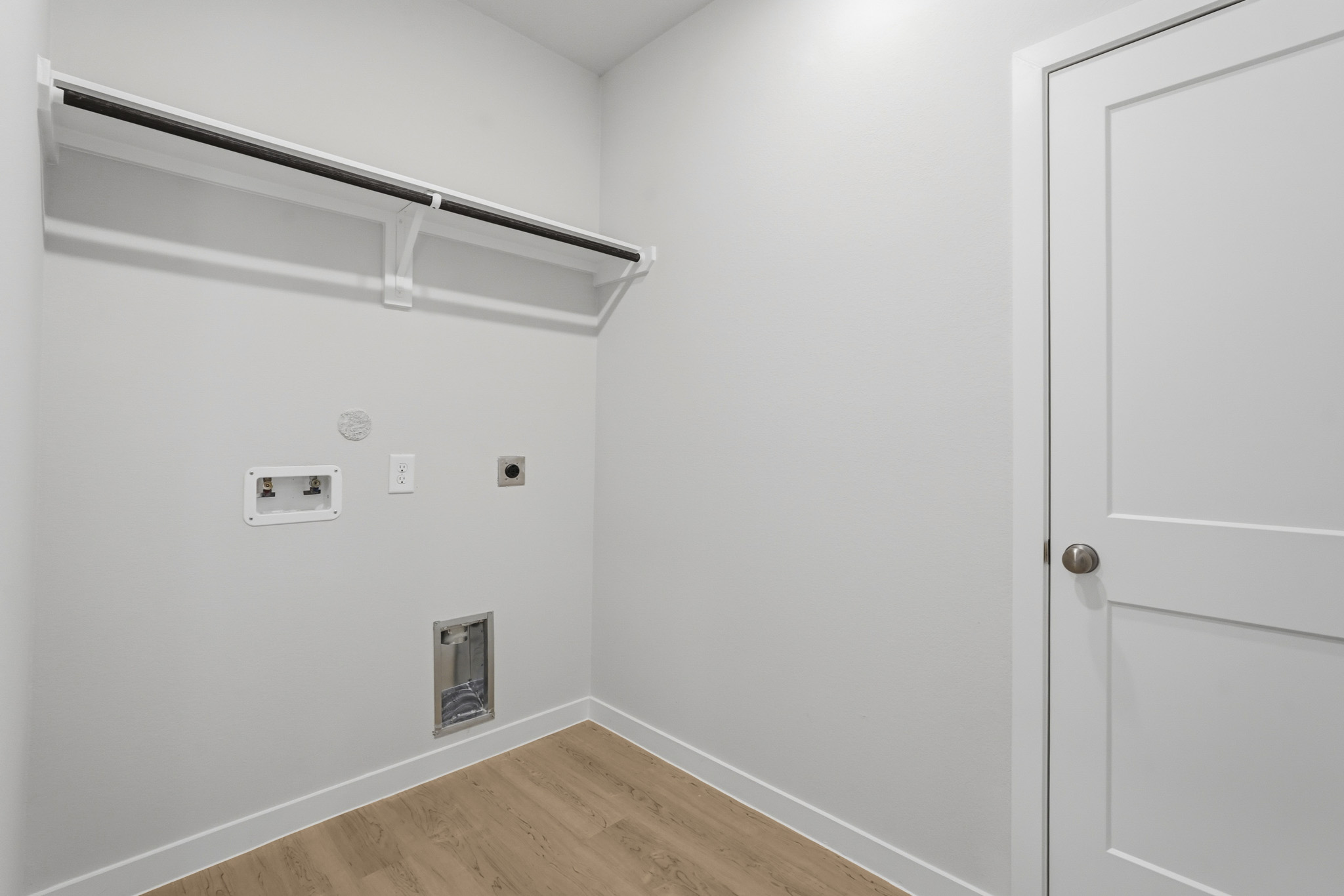 A room with white walls.