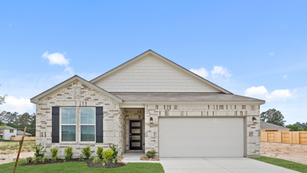 A house with a garage.
