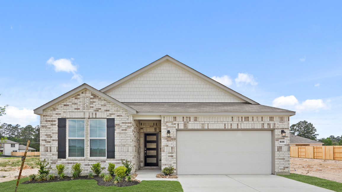 A house with a garage.