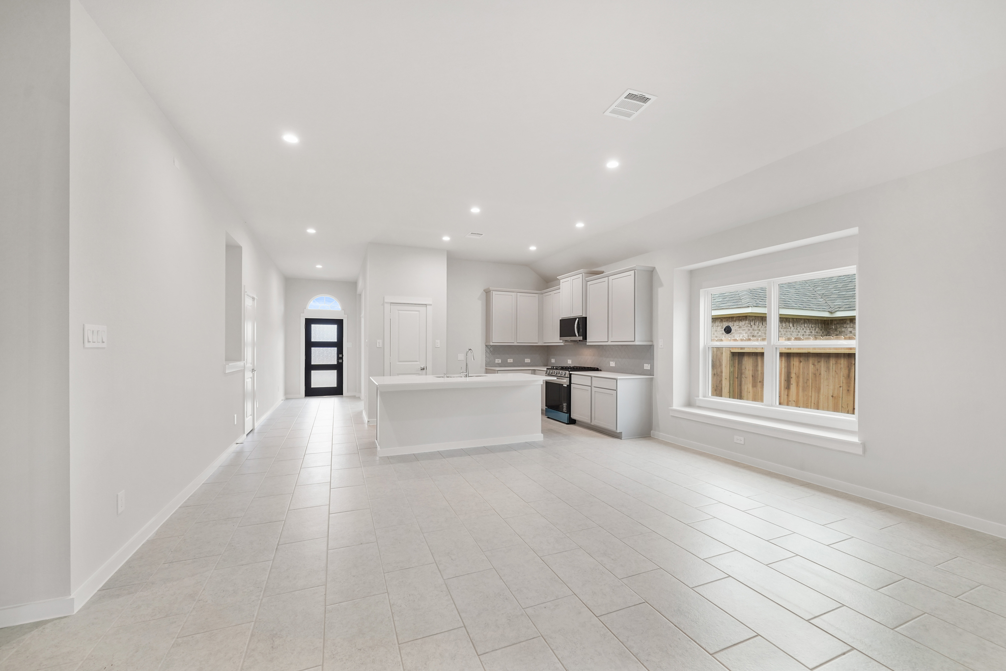 A large empty kitchen.