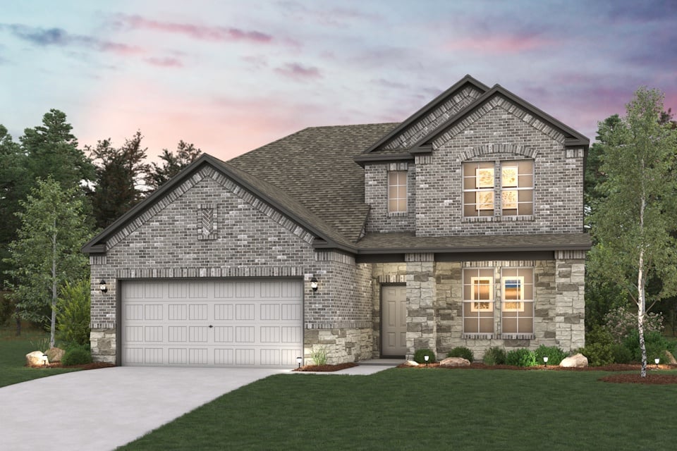 A house with a garage.