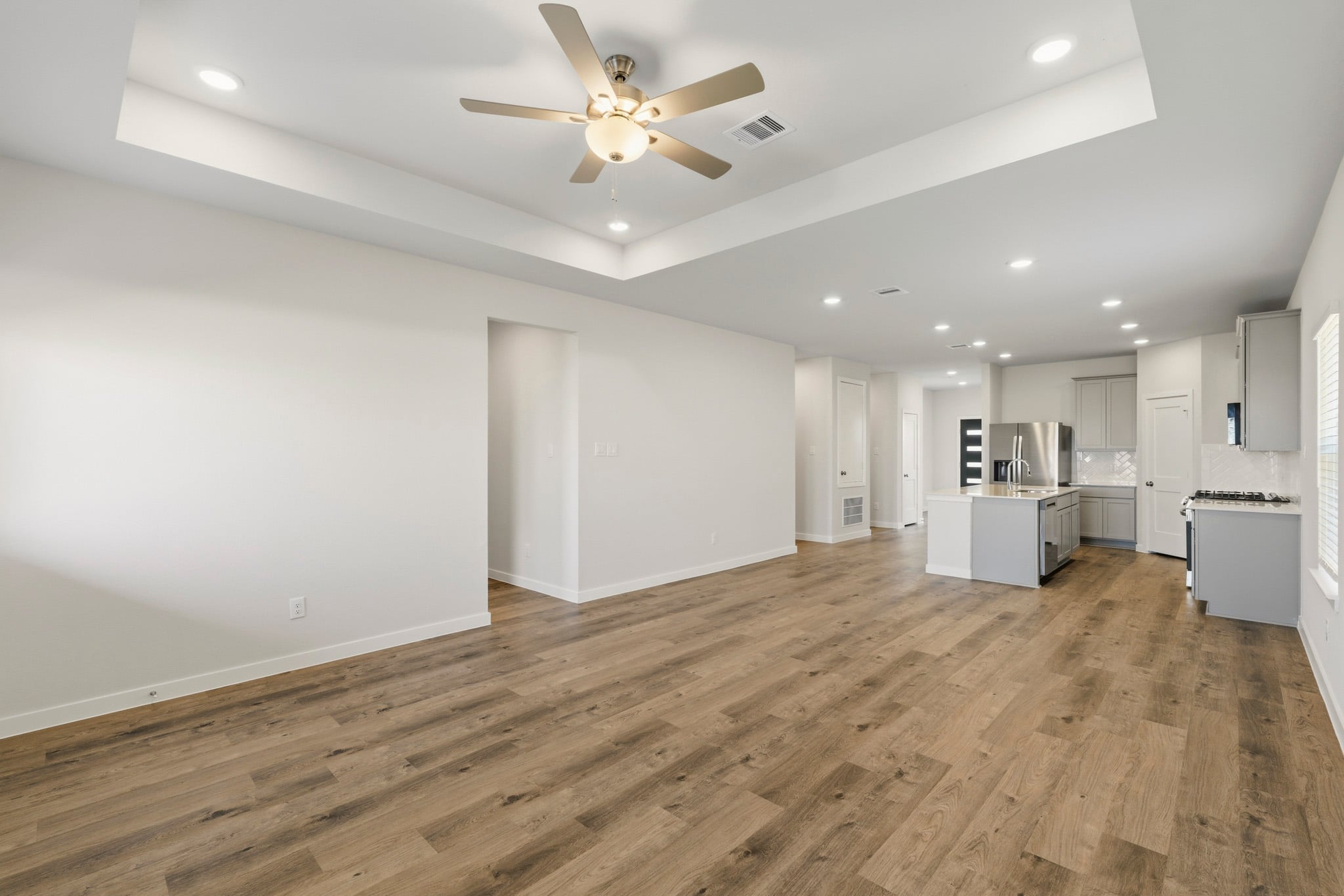 A large empty kitchen.