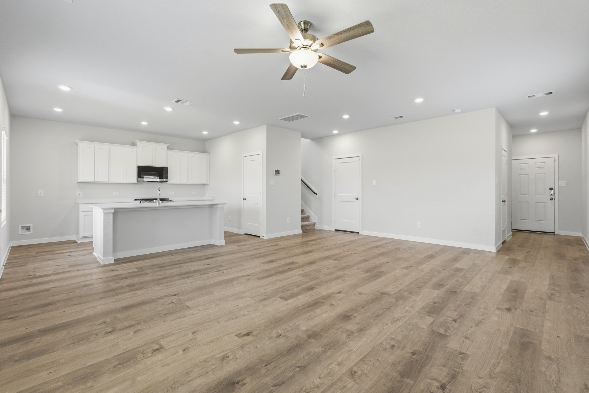 A large empty kitchen.