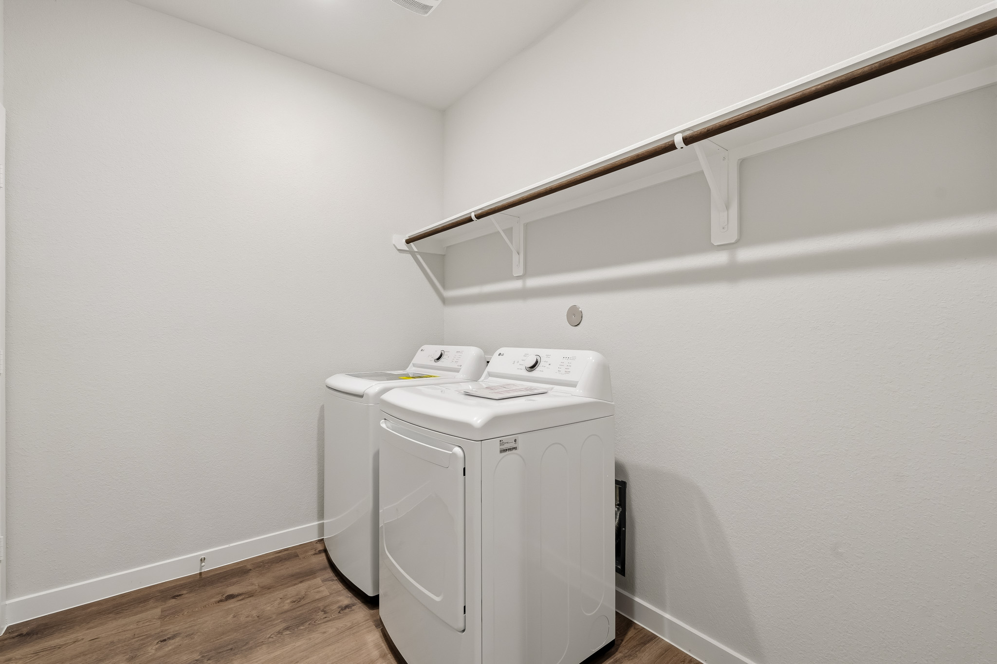 A white machine in a room.