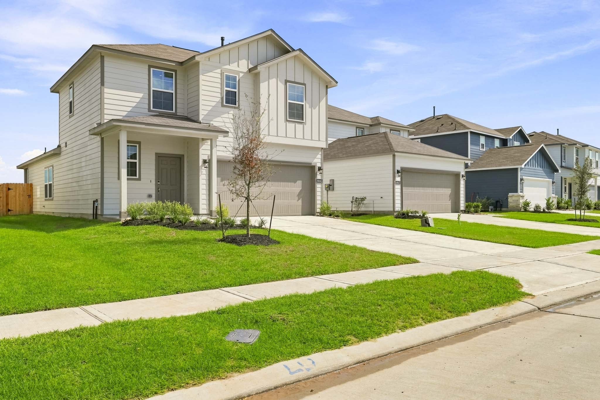 A row of houses.