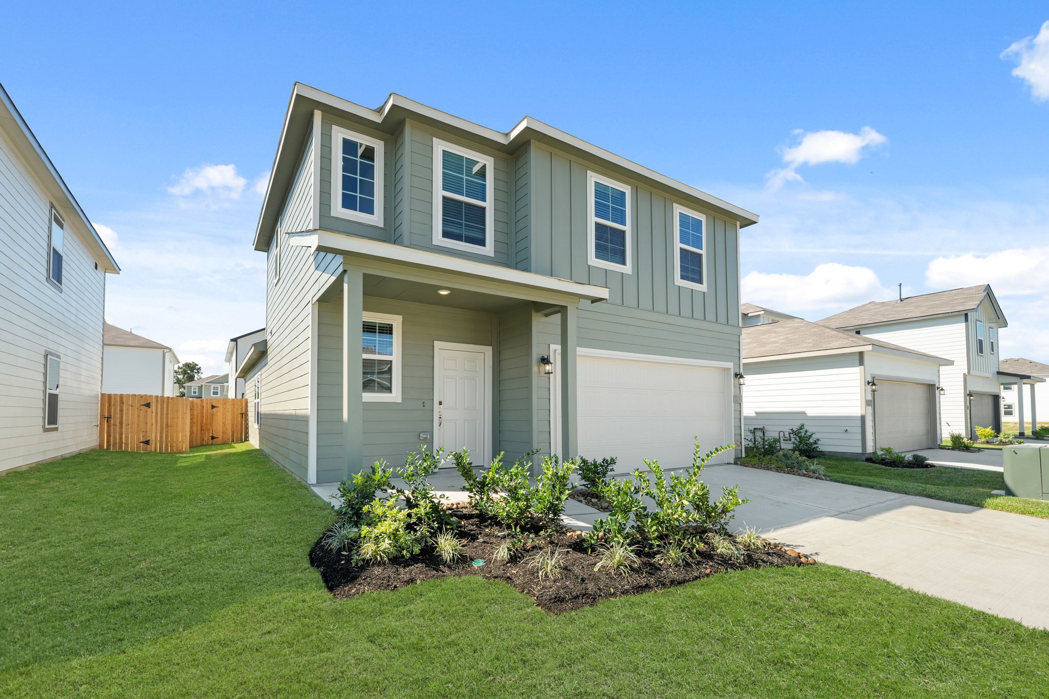 A house with a yard.