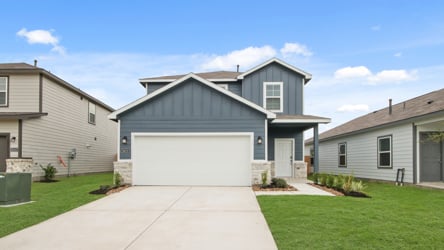 A house with a garage.