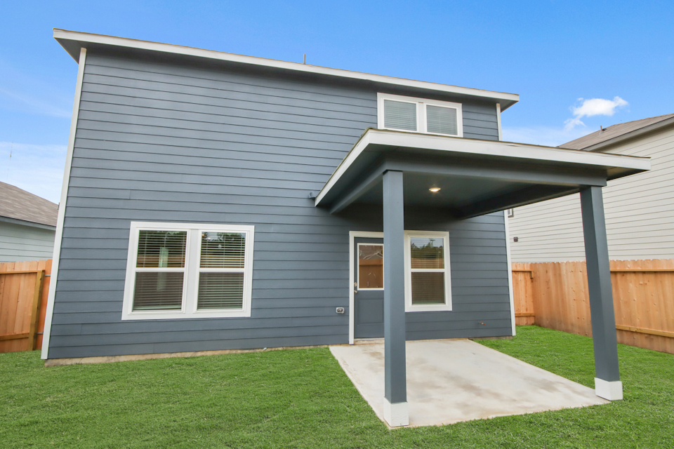 A house with a garage.