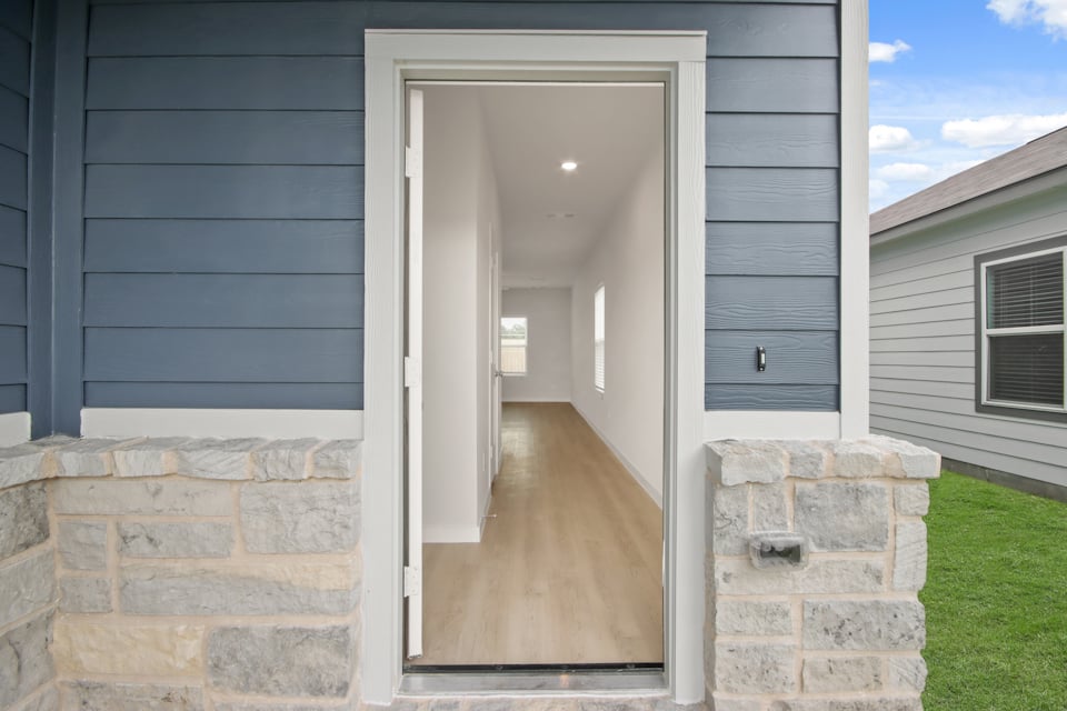 A door leading to a house.