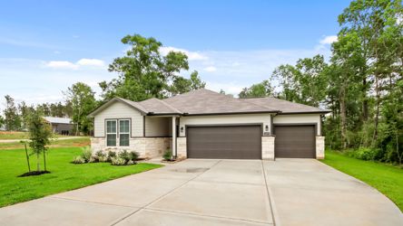 A house with a driveway.