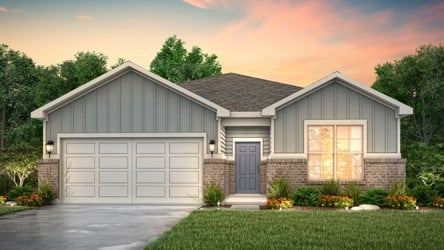 A house with a garage.