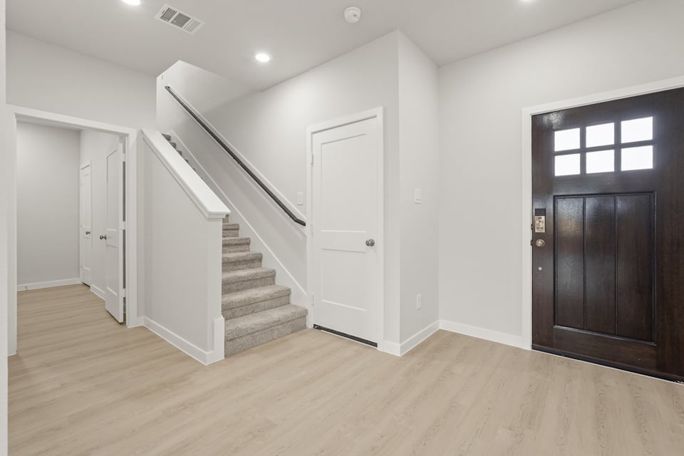 A staircase in a house.