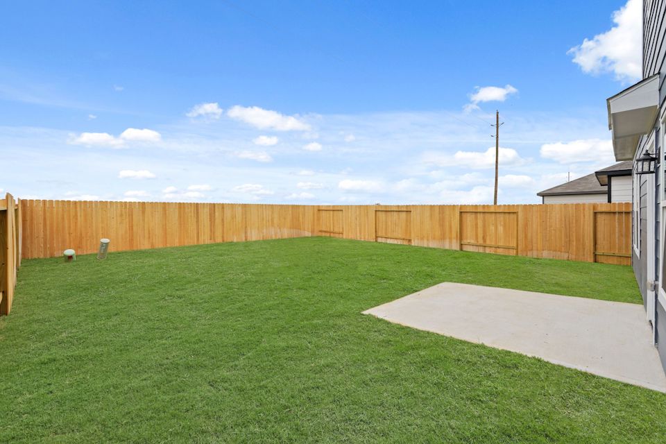 A fenced in yard.