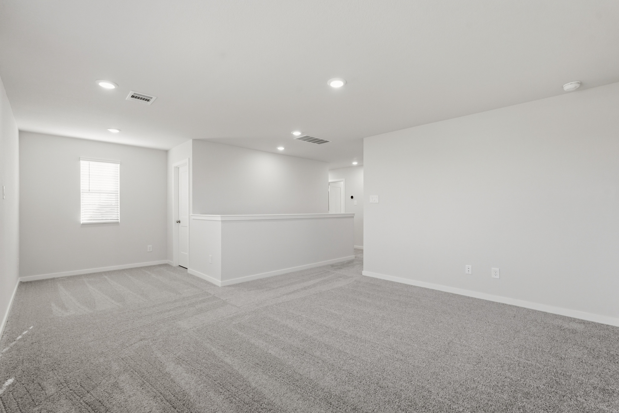 A room with white walls.