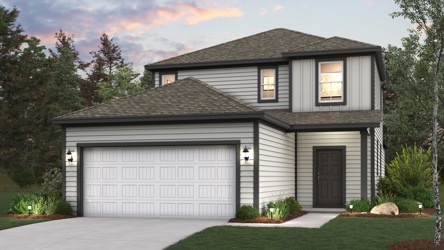 A house with a garage.