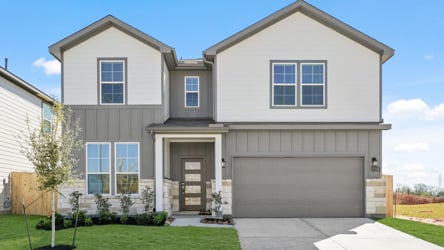 A house with a garage.