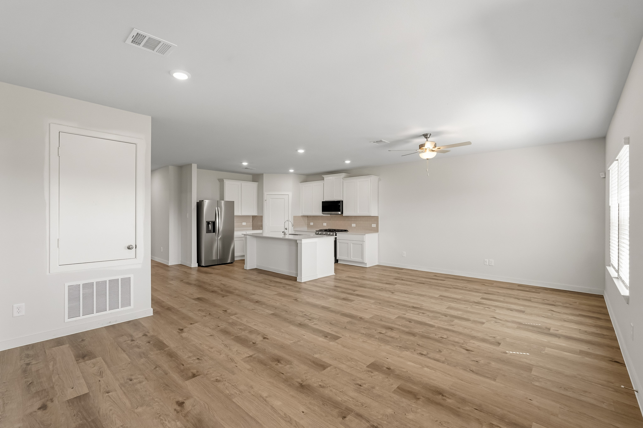 A large empty kitchen.