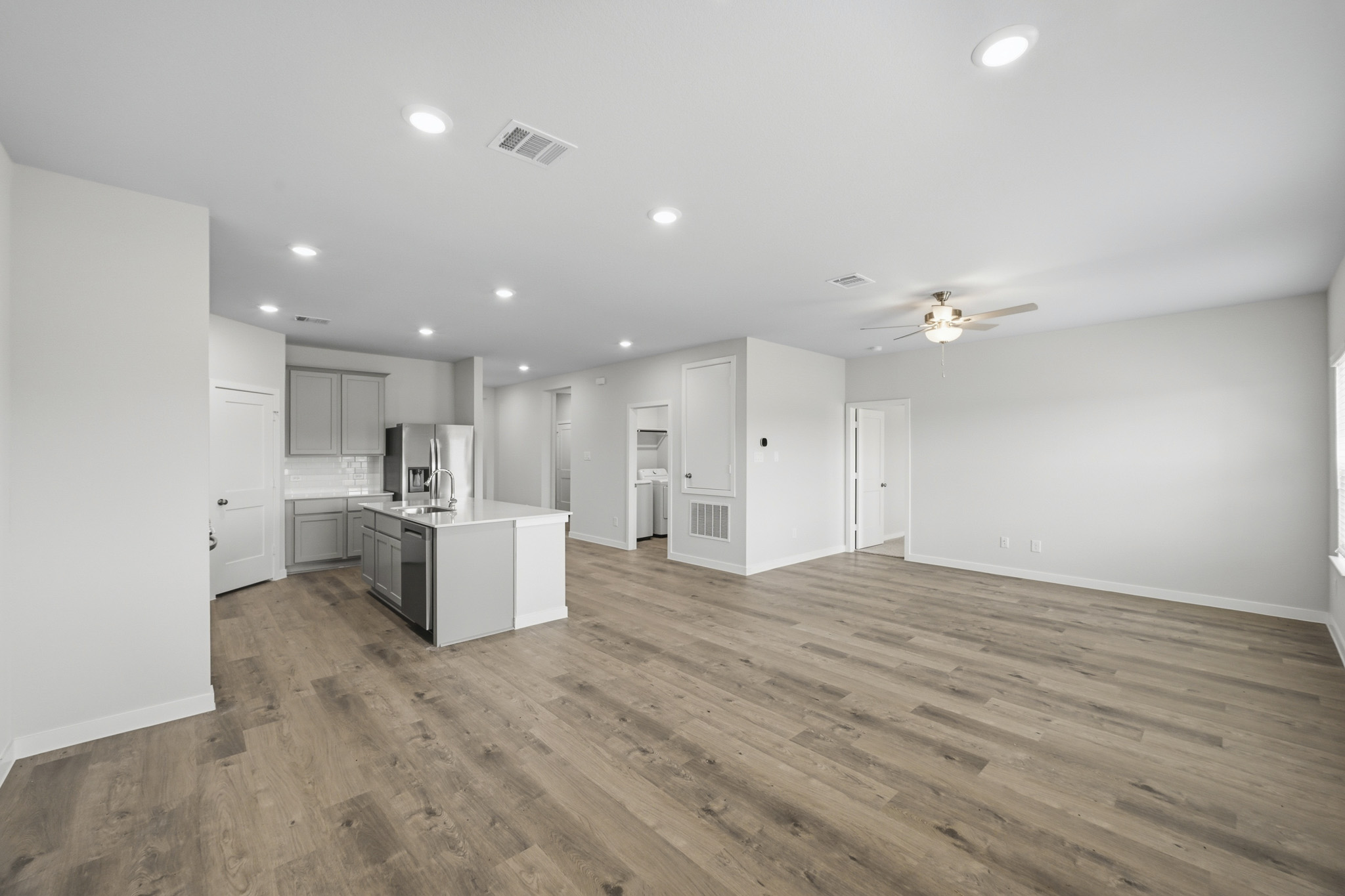 A large empty kitchen.