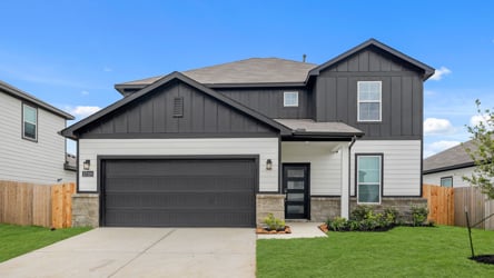 A house with a garage.