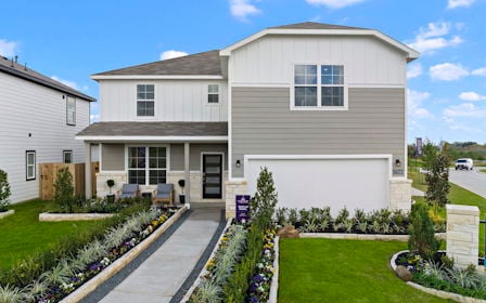 A house with a driveway.