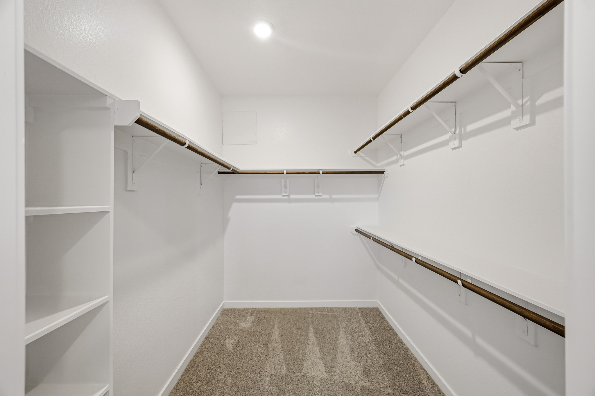 A staircase in a room.