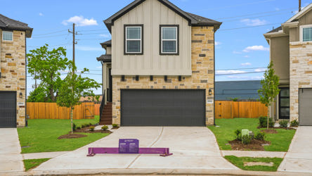 A house with a garage.