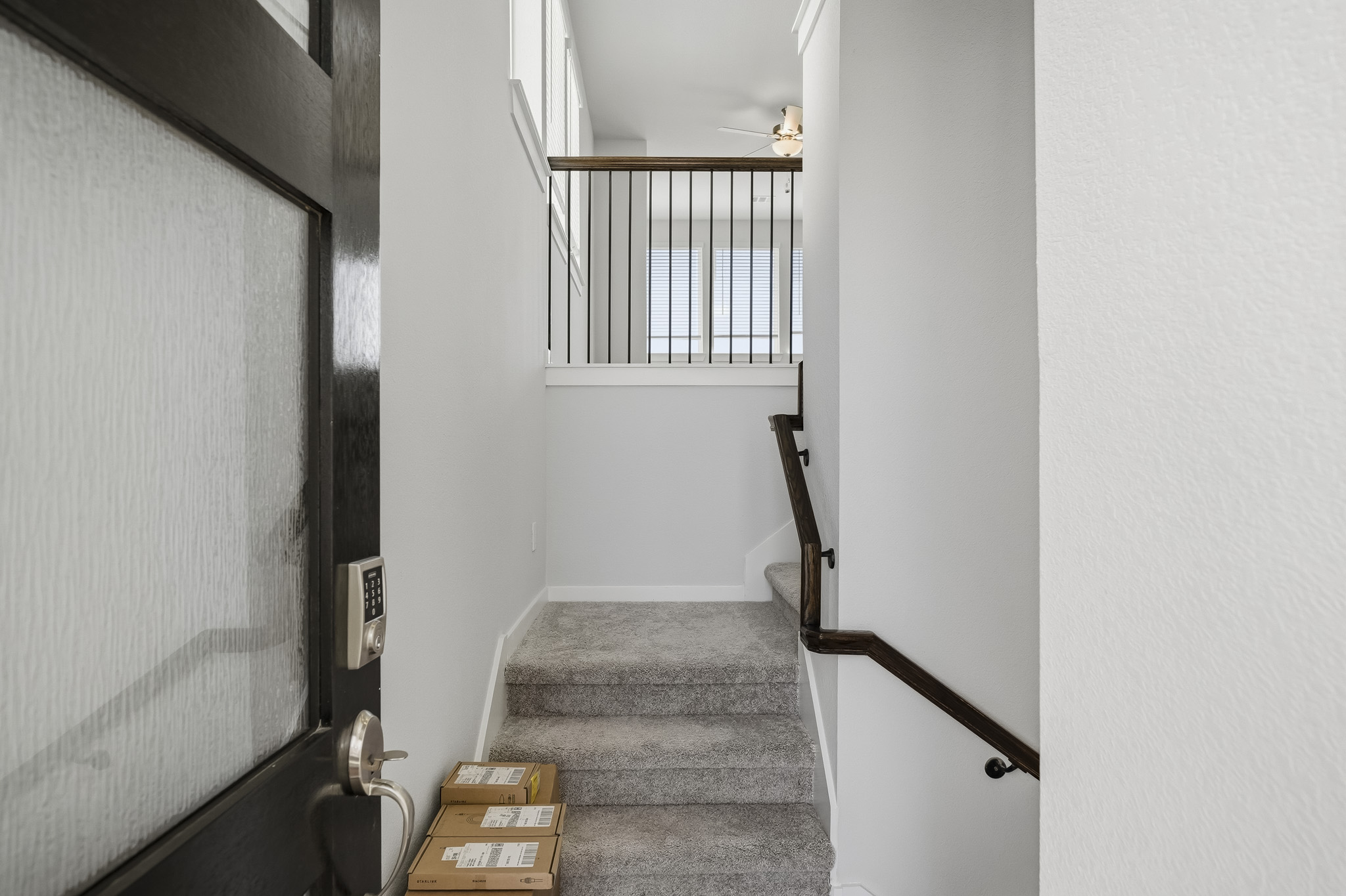 A staircase in a house.