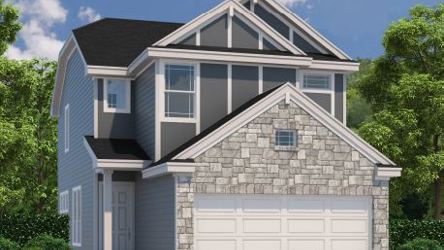 A house with a garage.