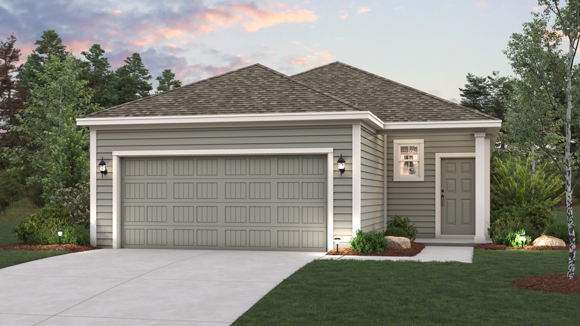 A house with a garage.